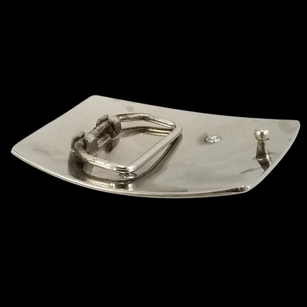 Silver Tone‎ Initial T Rhinestone Belt Buckle Letter Western Fashion Accessory